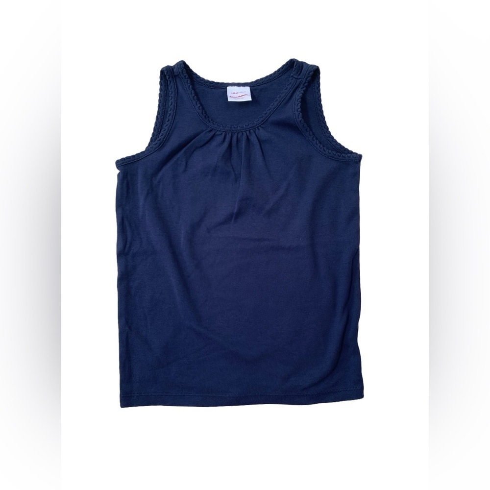 Hanna Andersson Size 120, 6-7, Navy Pima Cotton Tank Top